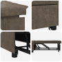Sofá cama 3 en 1 diseño extraíble verde ejército de cuero de microfibra de , Sofás - Ref: Foro24-42008606, Precio: 214,27 €