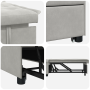 Sofá Cama Diseño 3 en 1 Extraíble Tejido Gris Claro de , Sofás - Ref: Foro24-42008608, Precio: 209,08 €, Descuento: %