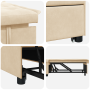 Sofá Cama 3 en 1 Diseño Desplegable Tela Crema de , Sofás - Ref: Foro24-42008611, Precio: 209,08 €, Descuento: %