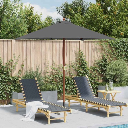 Sombrilla de jardín con palo de madera antracita 150x200 cm de , Sombrillas - Ref: Foro24-44535, Precio: 48,85 €, Descuento: %