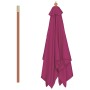 Sombrilla de jardín con palo de madera burdeos 150x200 cm de , Sombrillas - Ref: Foro24-44537, Precio: 53,65 €, Descuento: %