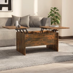 Mesa de centro madera de ingeniería roble ahumado 80x50x42,5 cm de , Mesas de centro - Ref: Foro24-819293, Precio: 74,66 €