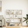Estantería librería madera ingeniería blanca 137,5x29x137,5 cm