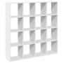 Estantería librería madera ingeniería blanca 137,5x29x137,5 cm