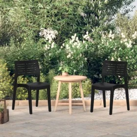 Gartenstühle 2 Einheiten anthrazitgraues Polypropylen von vidaXL, Gartenstühle - Ref: Foro24-317728, Preis: 83,49 €, Rabatt: %