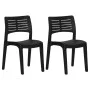 Sillas de jardín 2 unidades polipropileno gris antracita de vidaXL, Sillas de jardín - Ref: Foro24-317728, Precio: 83,48 €, D...