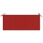 Banco de jardín apilable con cojín madera maciza teca 128,5 cm de , Bancos de jardín - Ref: Foro24-3063285, Precio: 174,08 €