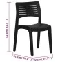 Sillas de jardín 2 unidades polipropileno gris antracita de vidaXL, Sillas de jardín - Ref: Foro24-317728, Precio: 83,48 €, D...