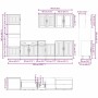 Mueble de cocina Kalmar 7 piezas artesanal roble