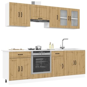 Mueble de cocina Kalmar 8 piezas artesanal roble de , Armarios de cocina - Ref: Foro24-3314840, Precio: 596,88 €