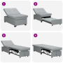 Sofá cama 3 en 1 de - Diseño de tirón en tela gris claro | Foro24.es | Tu tienda online para hogar, jardín y más Foro24.es