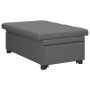 Sofá cama 3 en 1 - Diseño expandible, tela gris oscuro