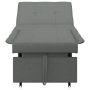 Sofá cama 3 en 1 - Diseño expandible, tela gris oscuro