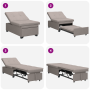 Sofá cama 3 en 1 con diseño desplegable en tela taupe | Foro24.es | Tu tienda online para hogar, jardín y más Foro24.es