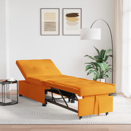 Sofá cama 3 en 1 con diseño pull-out en tela amarilla oscura | Foro24.es | Tu tienda online para hogar, jardín y más Foro24.es
