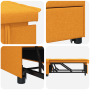 Sofá cama 3 en 1 con diseño pull-out en tela amarilla oscura | Foro24.es | Tu tienda online para hogar, jardín y más Foro24.es