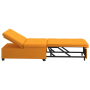 Sofá cama 3 en 1 con diseño pull-out en tela amarilla oscura | Foro24.es | Tu tienda online para hogar, jardín y más Foro24.es