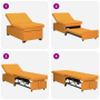 Sofá cama 3 en 1 con diseño pull-out en tela amarilla oscura | Foro24.es | Tu tienda online para hogar, jardín y más Foro24.es