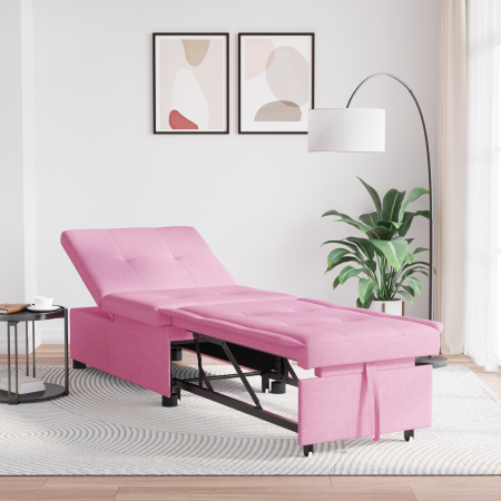 Sofá cama 3 en 1 de en tela rosa | Foro24.es | Tu tienda online para hogar, jardín y más Foro24.es