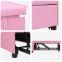 Sofá cama 3 en 1 de en tela rosa | Foro24.es | Tu tienda online para hogar, jardín y más Foro24.es