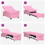 Sofá cama 3 en 1 de en tela rosa | Foro24.es | Tu tienda online para hogar, jardín y más Foro24.es