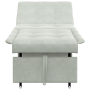 Sofá Cama Diseño 3 en 1 Extraíble Gris Claro Terciopelo | Foro24.es | Tu tienda online para hogar, jardín y más Foro24.es