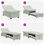 Sofá Cama Diseño 3 en 1 Extraíble Gris Claro Terciopelo | Foro24.es | Tu tienda online para hogar, jardín y más Foro24.es