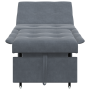 Sofá Cama 3 en 1 Diseño Extraíble Terciopelo Gris Oscuro de , Sofás - Ref: Foro24-42008595, Precio: 203,21 €