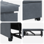 Sofá Cama 3 en 1 Diseño Extraíble Terciopelo Gris Oscuro de , Sofás - Ref: Foro24-42008595, Precio: 203,21 €