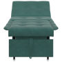 Sofá cama diseño extraíble 3 en 1 terciopelo verde oscuro de , Sofás - Ref: Foro24-42008596, Precio: 203,21 €