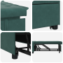 Sofá cama diseño extraíble 3 en 1 terciopelo verde oscuro de , Sofás - Ref: Foro24-42008596, Precio: 203,21 €