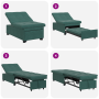 Sofá cama diseño extraíble 3 en 1 terciopelo verde oscuro de , Sofás - Ref: Foro24-42008596, Precio: 203,21 €