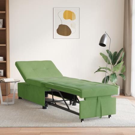 Sofá cama 3 en 1 extraíble de terciopelo verde claro | Foro24.es | Tu tienda online para hogar, jardín y más Foro24.es