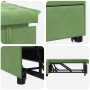 Sofá cama 3 en 1 extraíble de terciopelo verde claro | Foro24.es | Tu tienda online para hogar, jardín y más Foro24.es