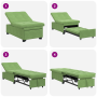 Sofá cama 3 en 1 extraíble de terciopelo verde claro | Foro24.es | Tu tienda online para hogar, jardín y más Foro24.es