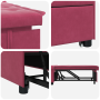 Sofá Cama 3 en 1 Diseño Desplegable Rojo Vino Terciopelo | Foro24.es | Tu tienda online para hogar, jardín y más Foro24.es