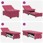 Sofá Cama 3 en 1 Diseño Desplegable Rojo Vino Terciopelo | Foro24.es | Tu tienda online para hogar, jardín y más Foro24.es
