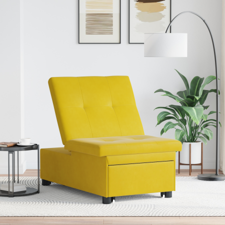 Sofá Cama Diseño Extraíble 3 en 1 Terciopelo Amarillo | Foro24.es | Tu tienda online para hogar, jardín y más Foro24.es
