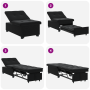 Sofá Cama 3-en-1 Extensible Terciopelo Negro de , Sofás - Ref: Foro24-42008600, Precio: 203,21 €