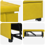 Sofá Cama Diseño Extraíble 3 en 1 Terciopelo Amarillo | Foro24.es | Tu tienda online para hogar, jardín y más Foro24.es