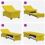 Sofá Cama Diseño Extraíble 3 en 1 Terciopelo Amarillo | Foro24.es | Tu tienda online para hogar, jardín y más Foro24.es