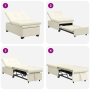 Sofá cama 3 en 1 extraíble crema terciopelo | Foro24.es | Tu tienda online para hogar, jardín y más Foro24.es