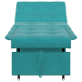 Sofá cama 3 en 1 diseño extraíble terciopelo turquesa | Foro24.es | Tu tienda online para hogar, jardín y más Foro24.es