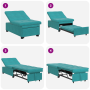 Sofá cama 3 en 1 diseño extraíble terciopelo turquesa | Foro24.es | Tu tienda online para hogar, jardín y más Foro24.es