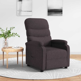 Sillón reclinable de tela marrón oscuro de , Sillones - Ref: Foro24-342705, Precio: 212,49 €, Descuento: %