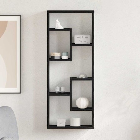 Estante de pared roble negro 36x16x90 cm madera de ingeniería | Foro24.es | Tu tienda online para hogar, jardín y más Foro24.es