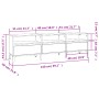 Mueble de TV madera contrachapada roble ahumado 150x30x44,5 cm de , Muebles TV - Ref: Foro24-831922, Precio: 101,19 €