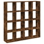 Estantería madera de ingeniería roble ahumado 137,5x29x137,5 cm de , Librerías y estanterías - Ref: Foro24-3310293, Precio: 1...