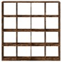 Estantería madera de ingeniería roble ahumado 137,5x29x137,5 cm de , Librerías y estanterías - Ref: Foro24-3310293, Precio: 1...