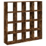 Estantería madera de ingeniería roble ahumado 137,5x29x137,5 cm de , Librerías y estanterías - Ref: Foro24-3310293, Precio: 1...
